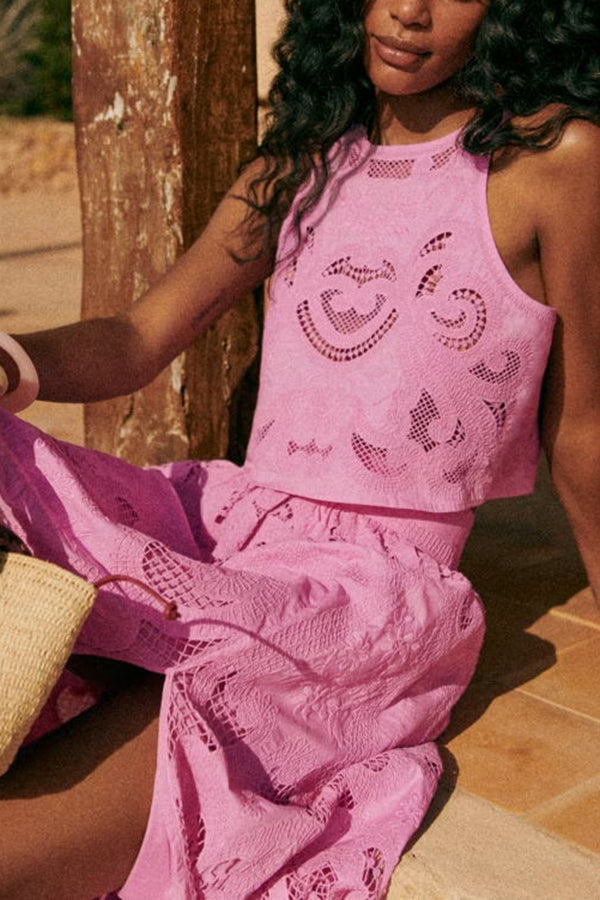 Moise | Women's Pink Lace Set