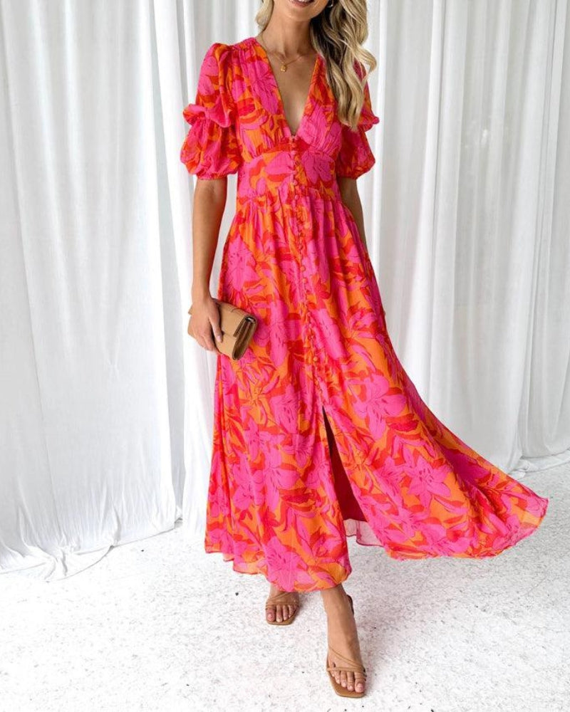 DERANA | Elegant Dress in Refined Pink Red