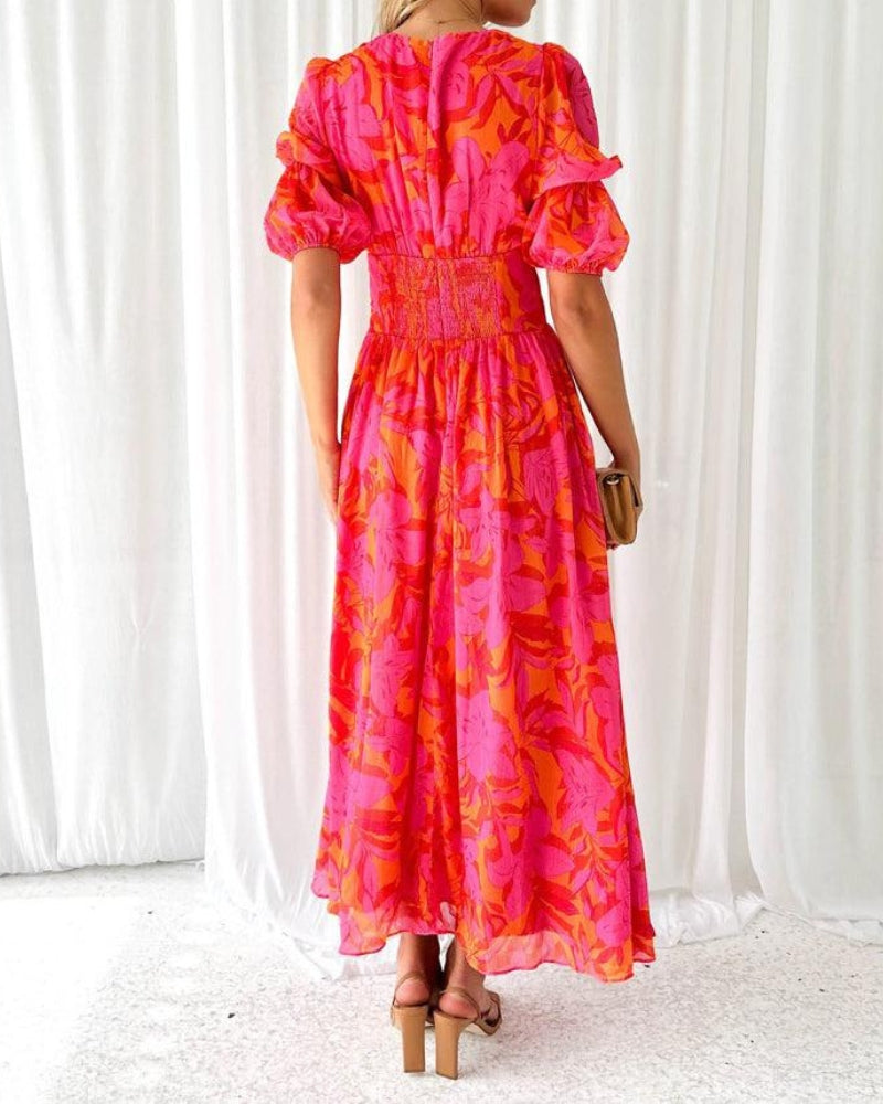 DERANA | Elegant Dress in Refined Pink Red