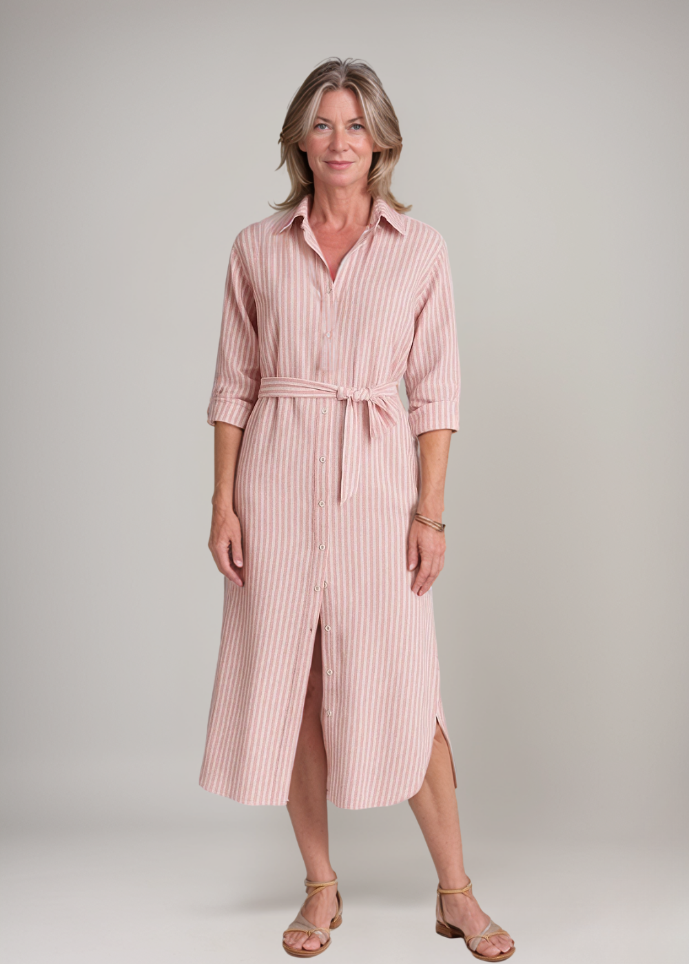 Della™ | Striped Shirt Dress