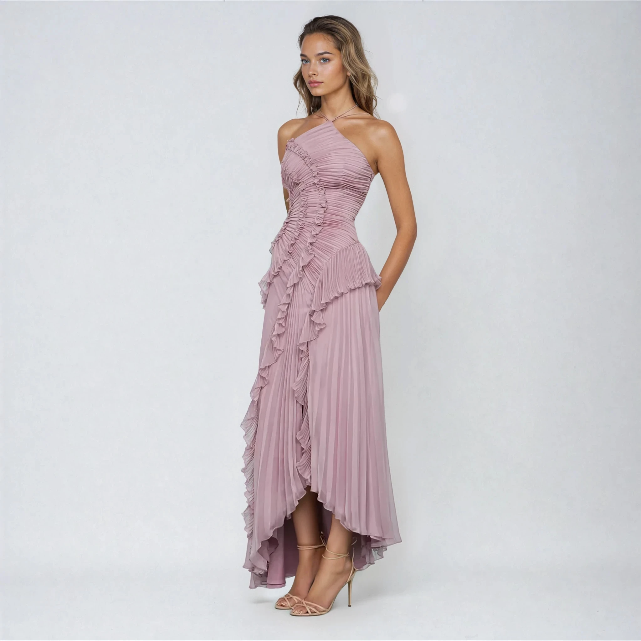Hailey™ | Pleated Asymmetric Dress