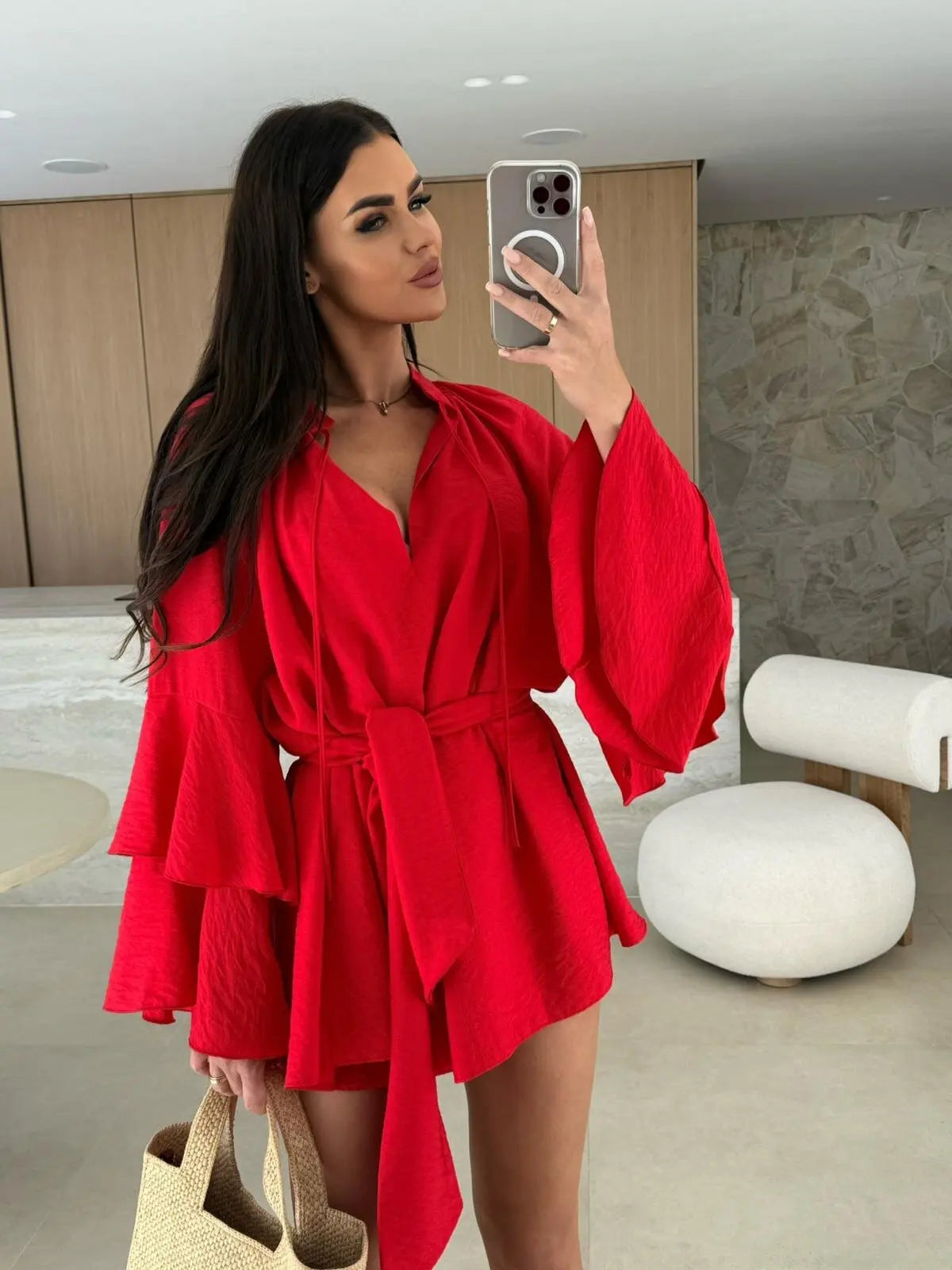 Dina™ | Breezy Shirt Dress with Belt