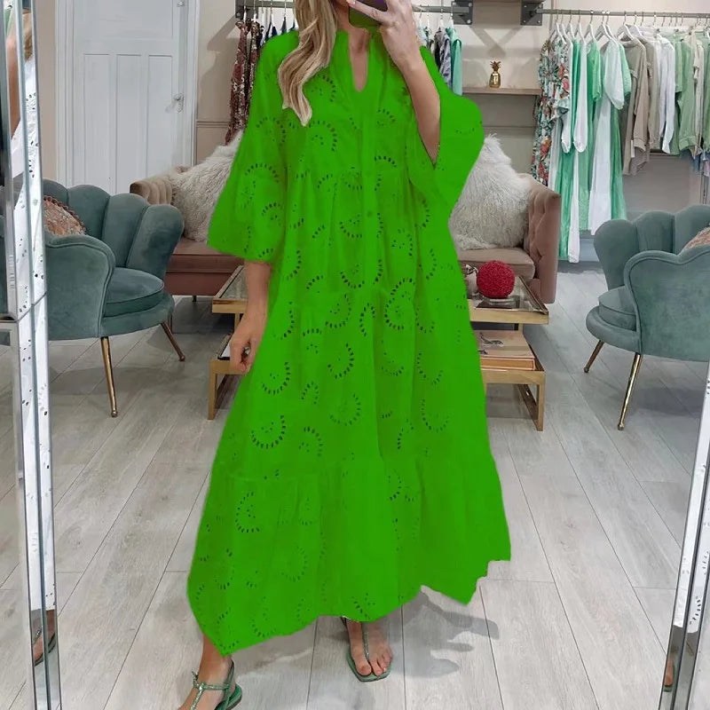 Léa – Embroidered lace dress