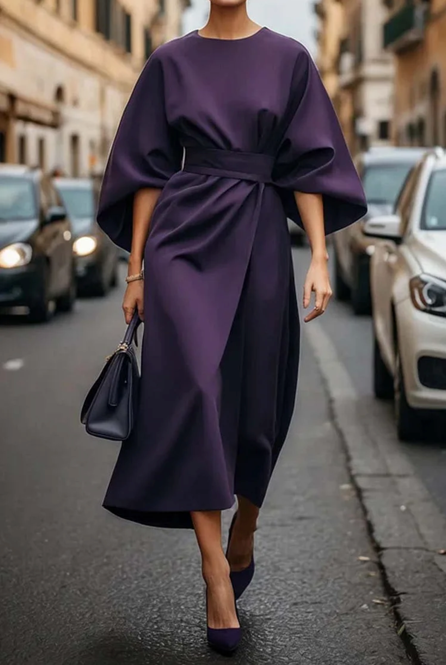 Louise™ | Elegant Maxi Evening Dress with Stylish Belt