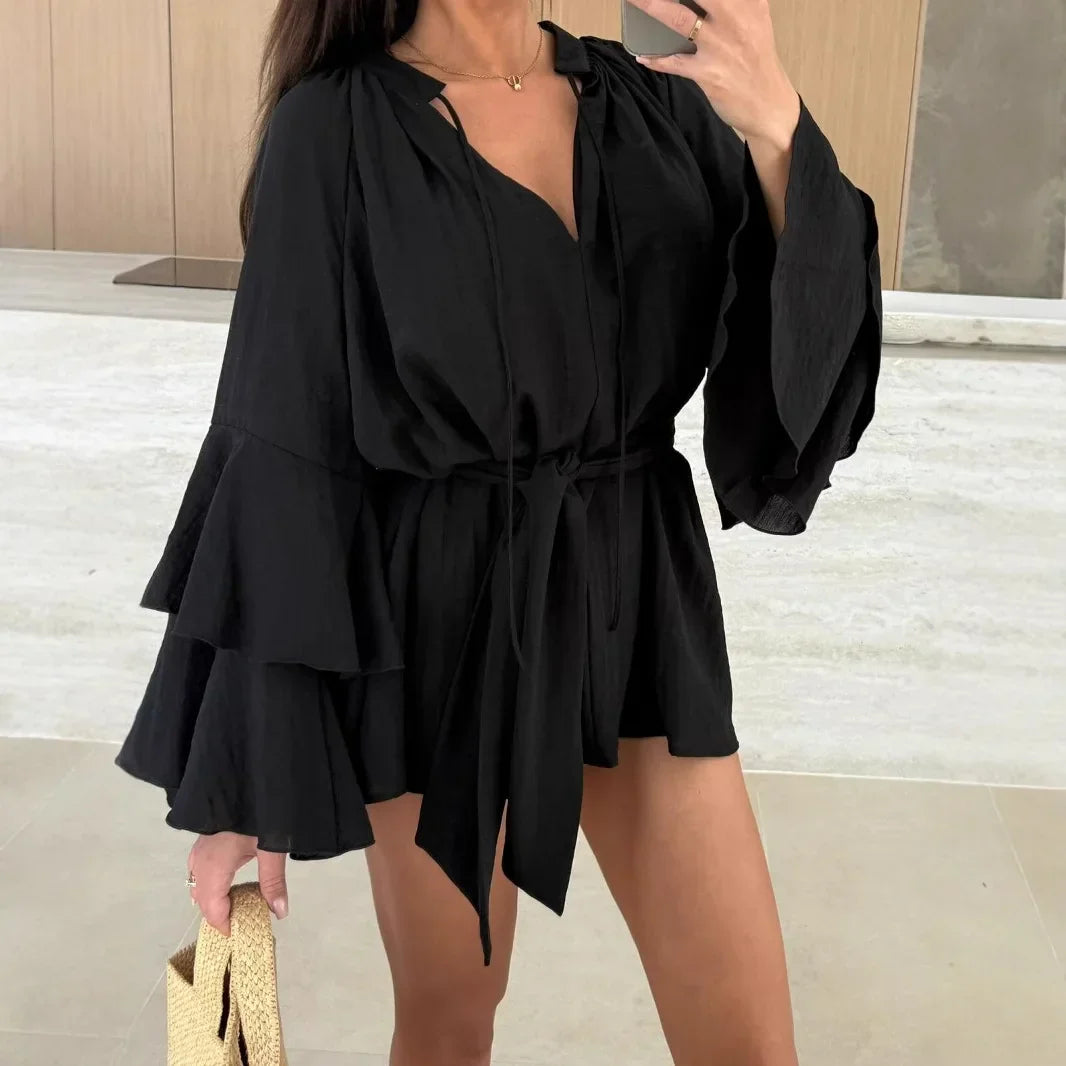 Dina™ | Breezy Shirt Dress with Belt