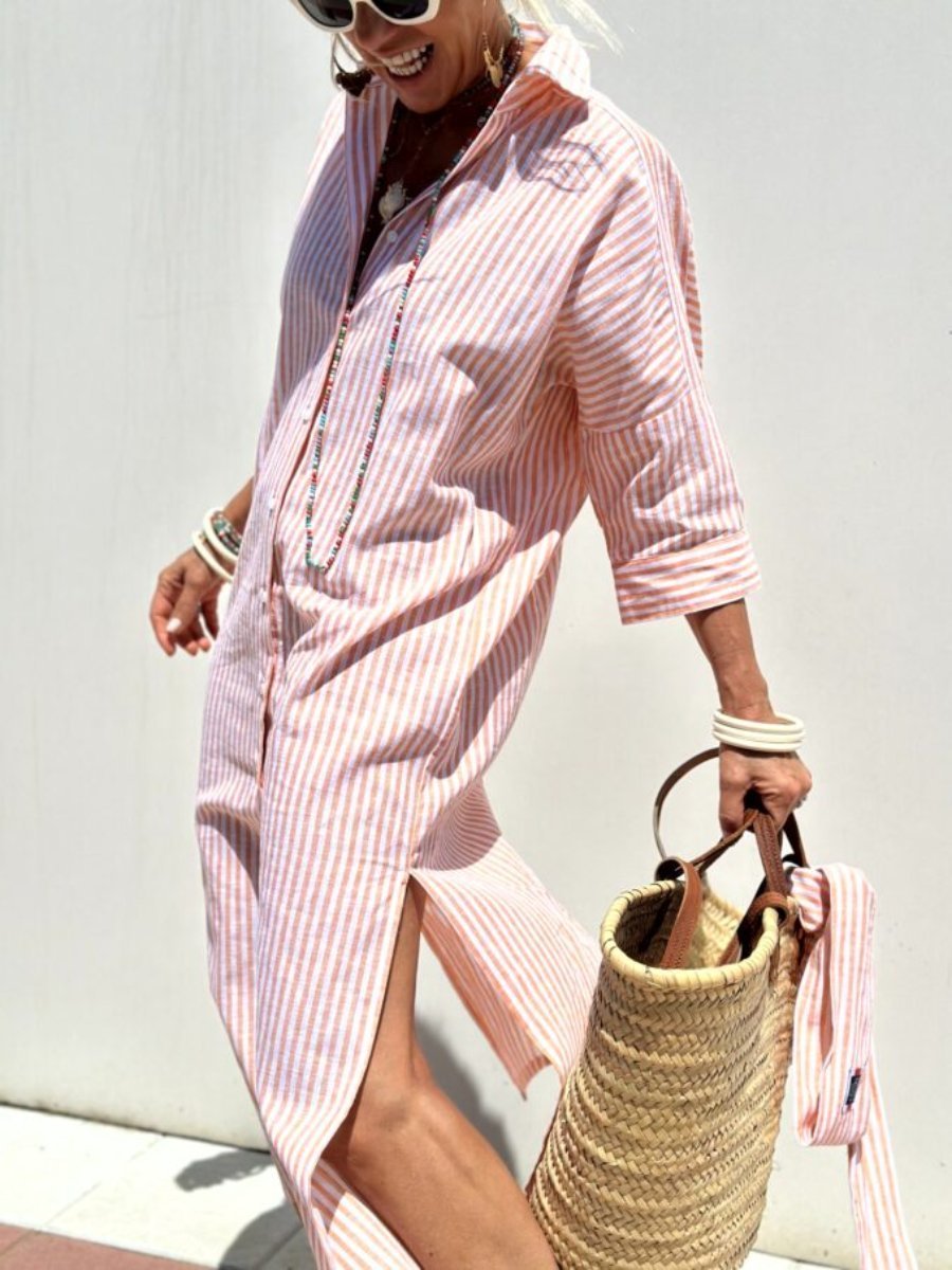 Lova | Classic Striped Shirt Dress