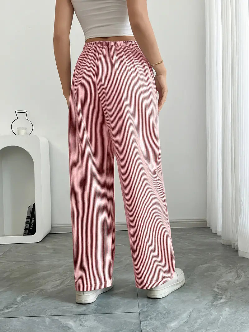 Alina I Elegant striped pants with pockets