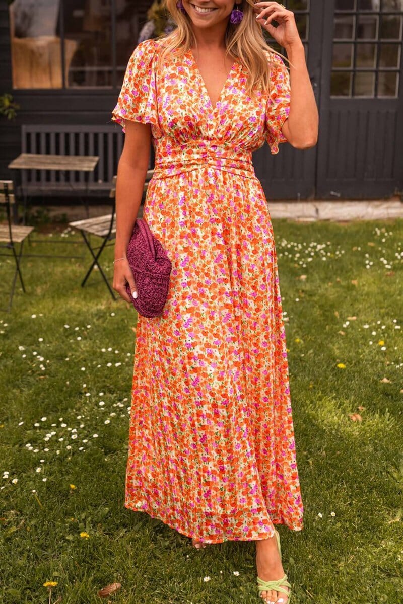 Sandra™ | Stylish Maxi Dress with Alluring V-neck