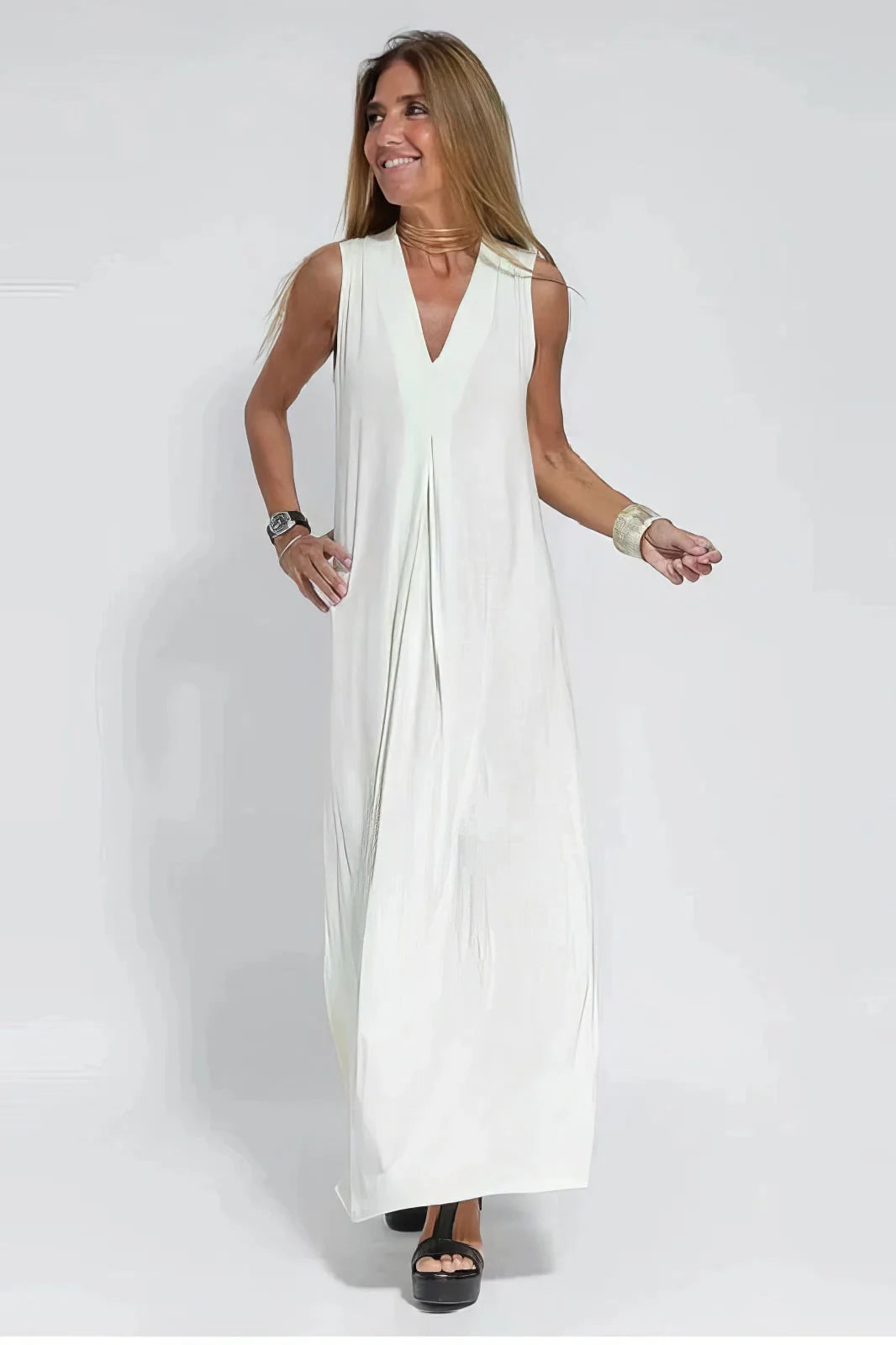 ELISE | Elegant Long Dress with Free Matching Cardigan