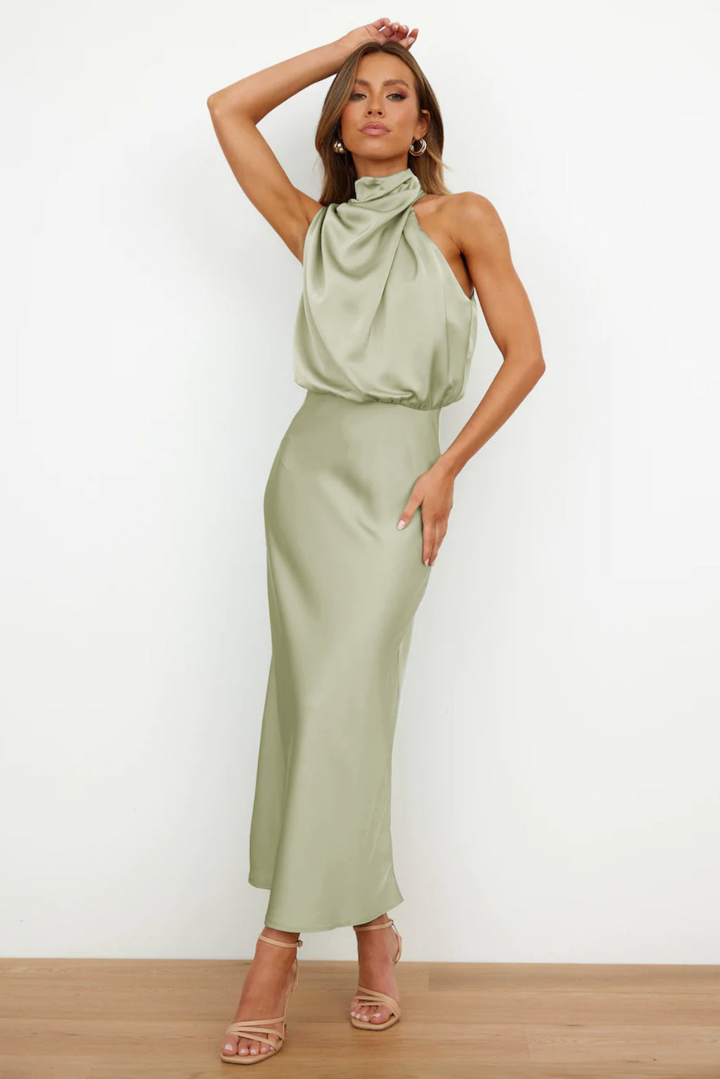 Helena™ | Long Satin Strapless Dress