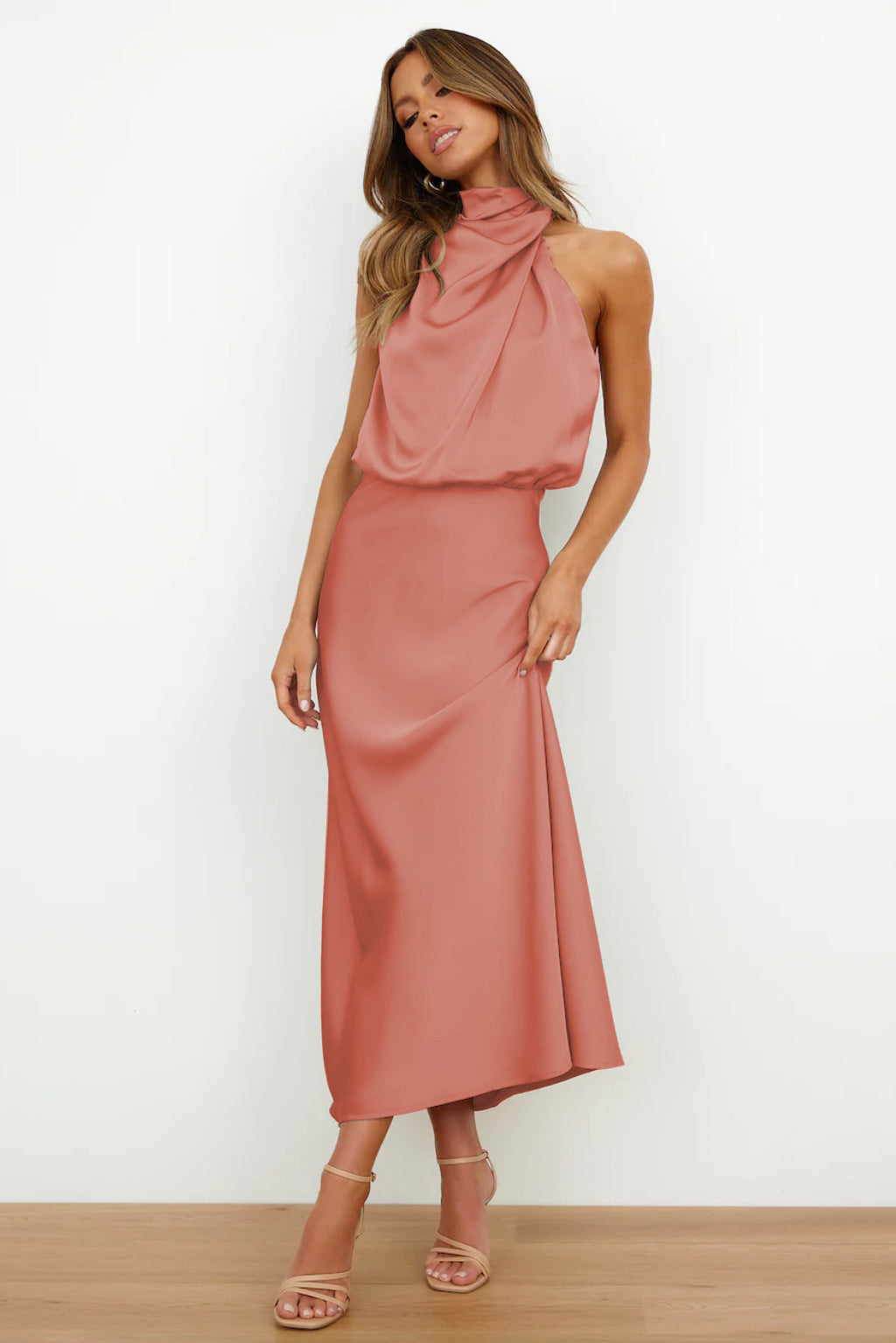 Helena™ | Long Satin Strapless Dress