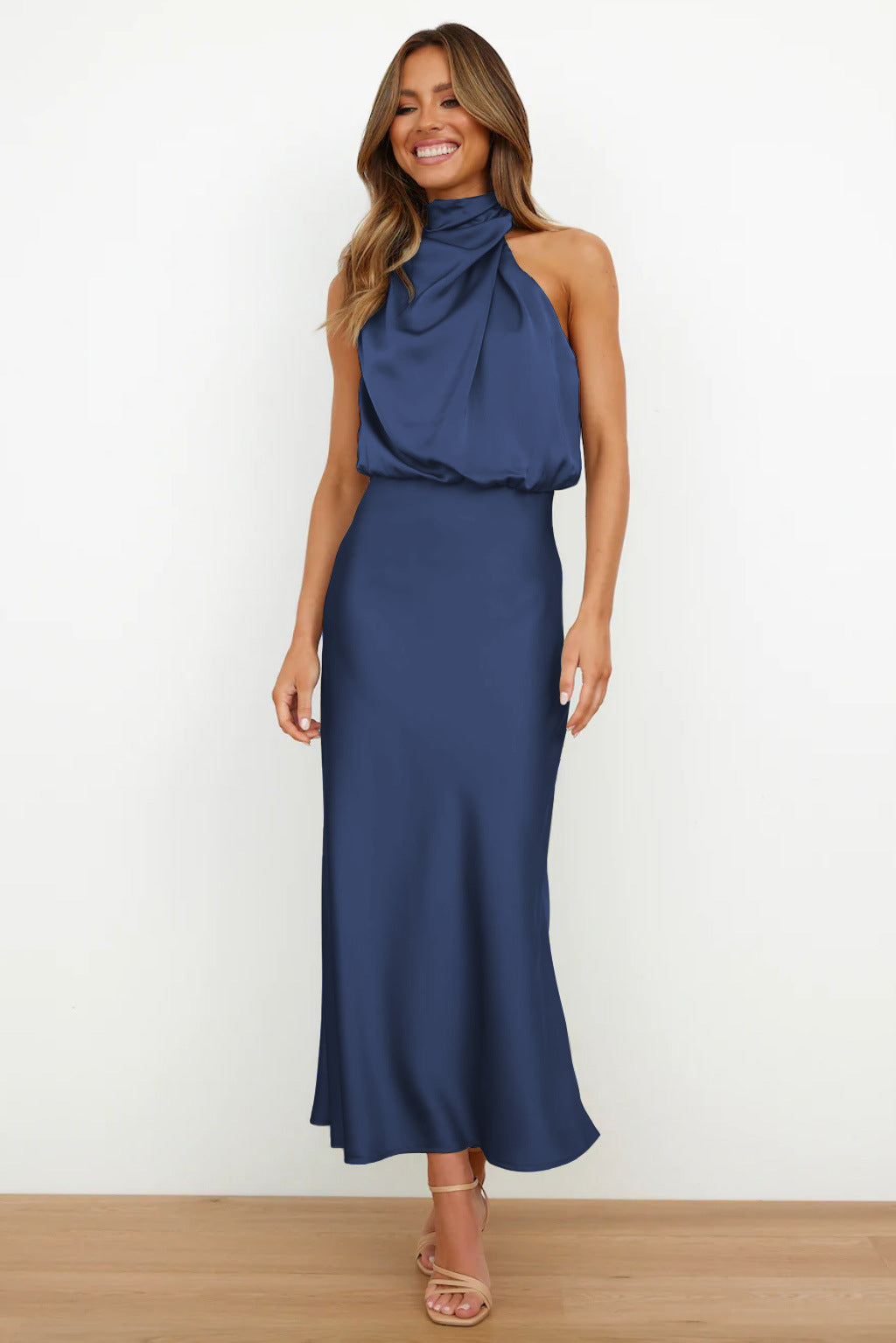 Helena™ | Long Satin Strapless Dress