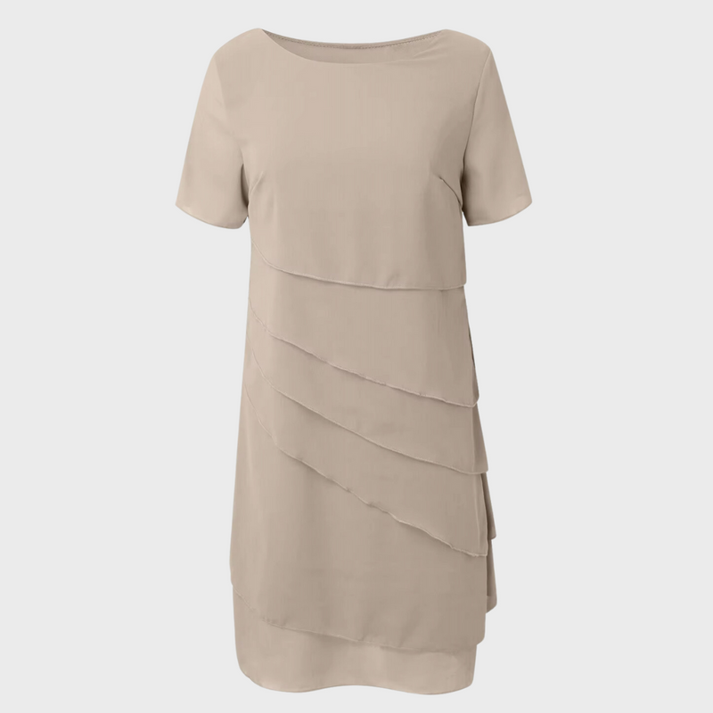 Amara Pleated Chiffon Dress