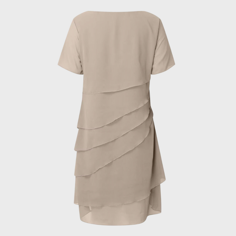 Amara Pleated Chiffon Dress