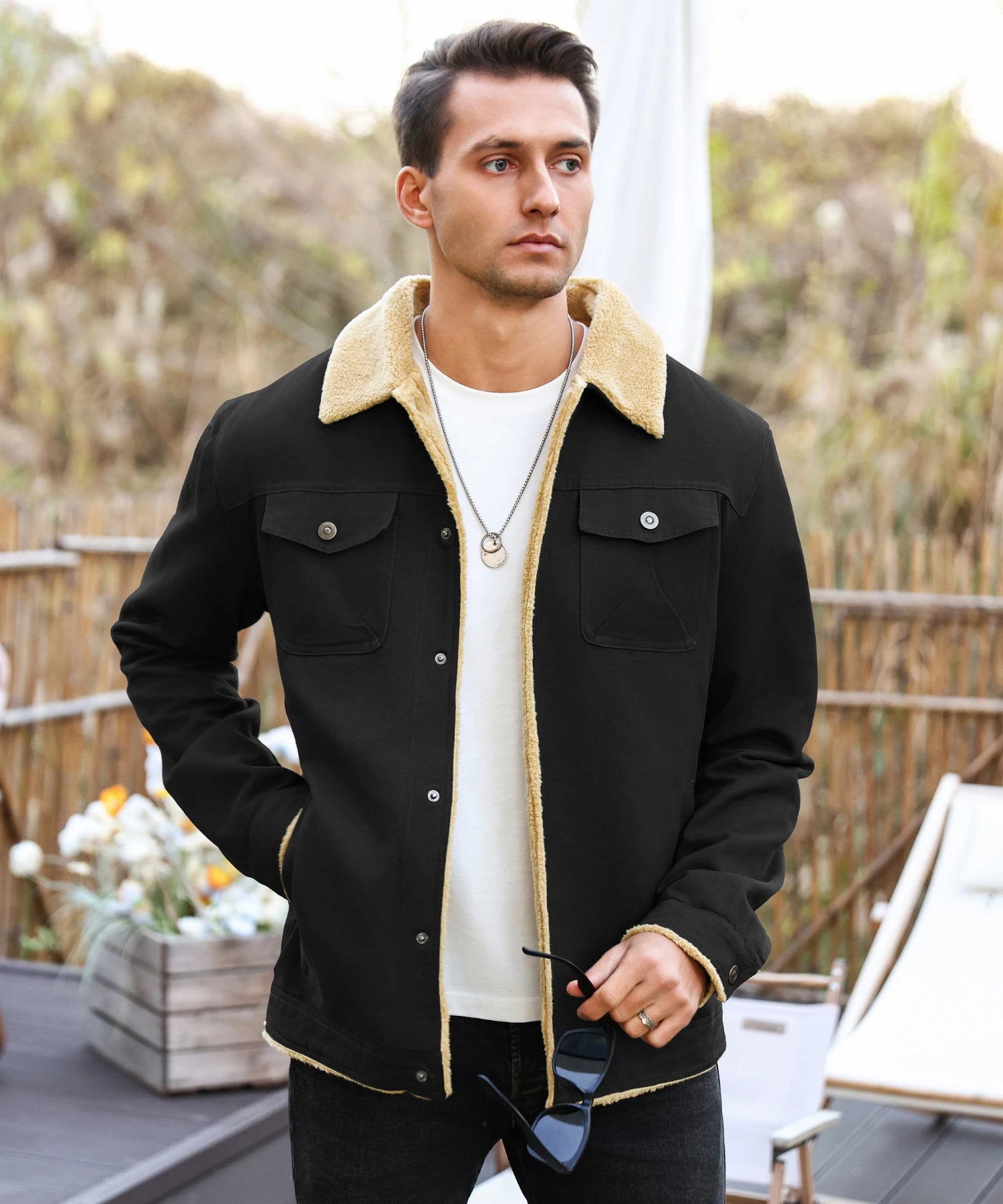 Casey | Fleece Bomber Jacket