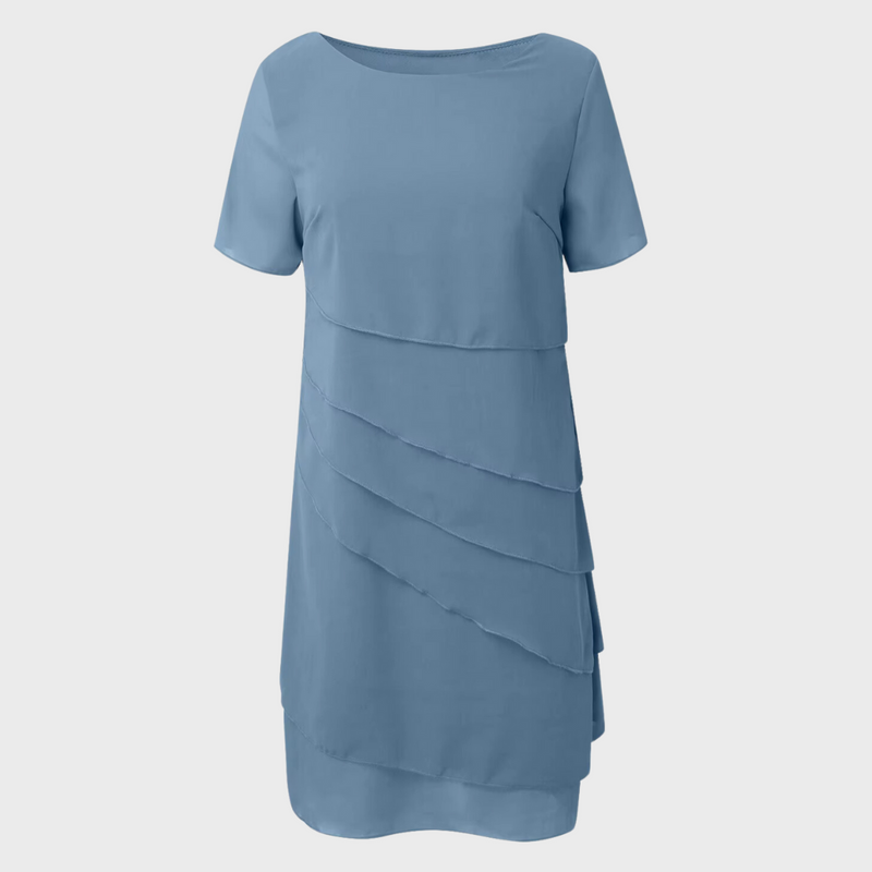 Amara Pleated Chiffon Dress