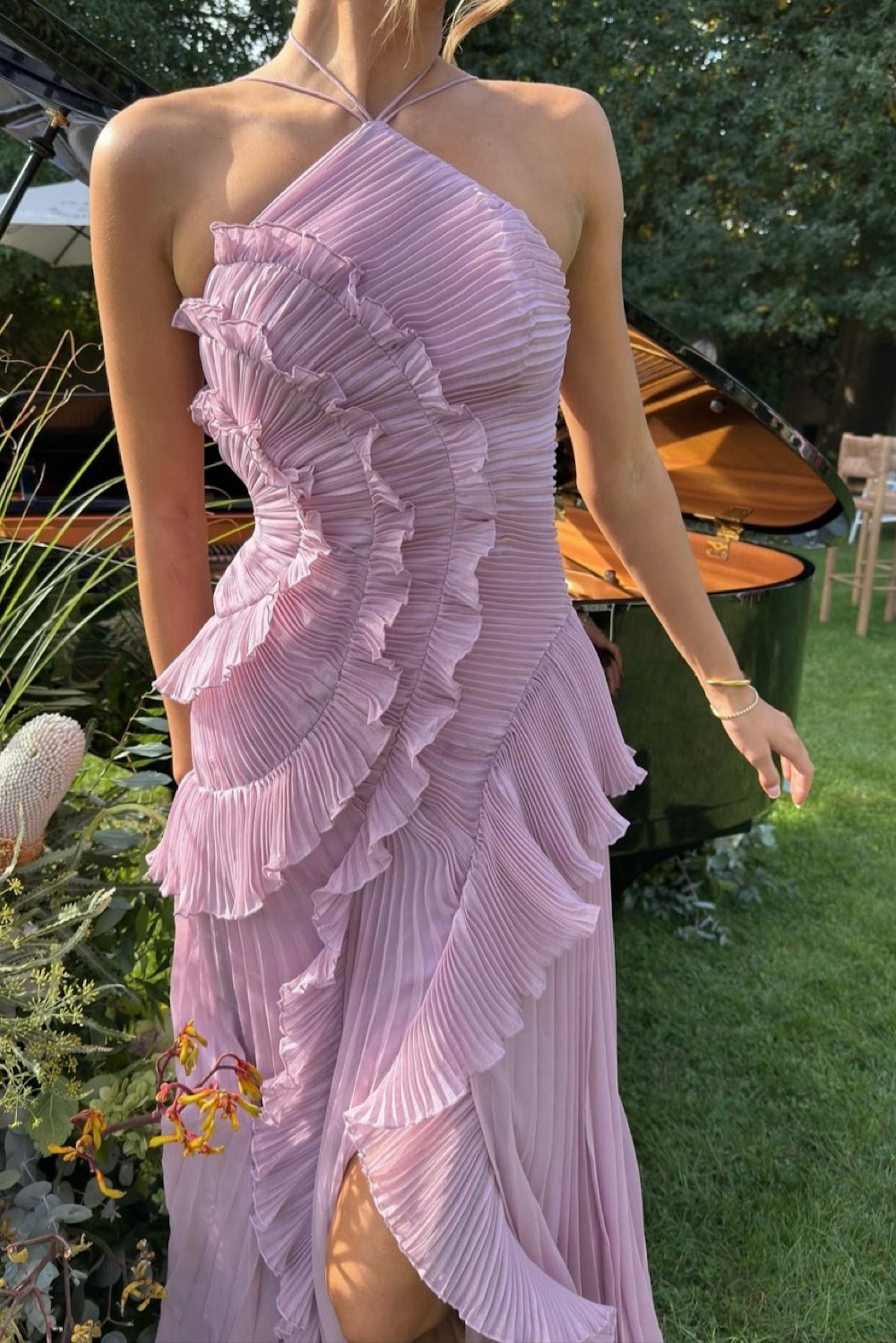 Corinne™ | Pleated Asymmetric Dress