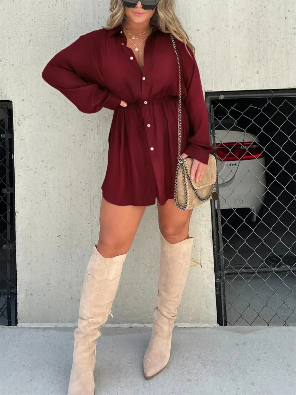 Lea™ | Stylish Shirt Dress