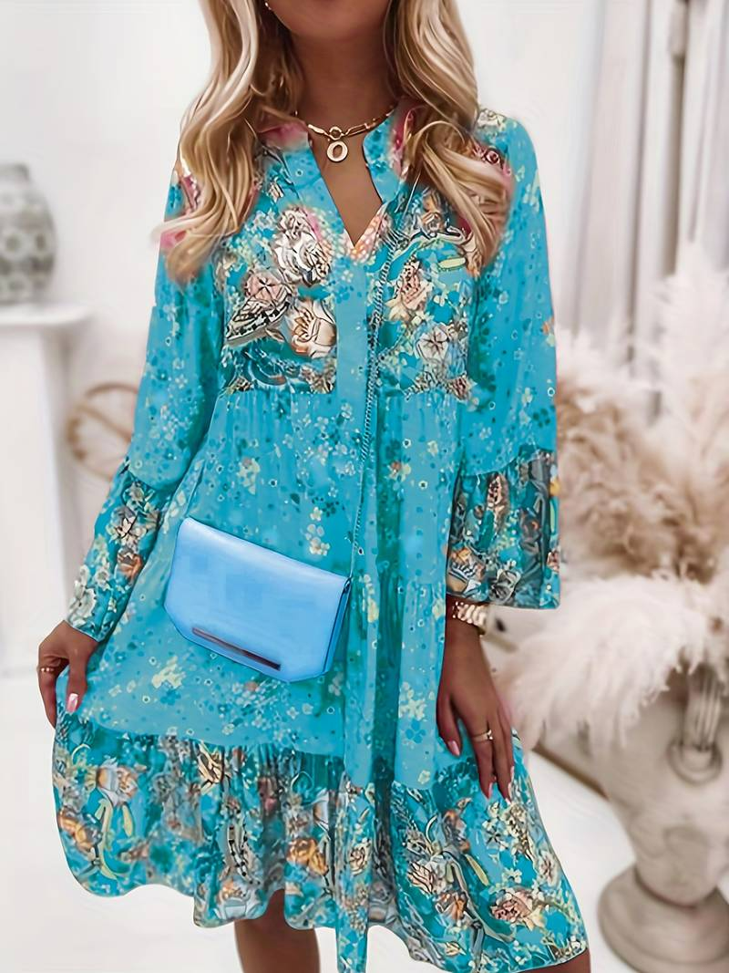 Gabriella | Elegant Boho Dress with Enchanting Floral Print