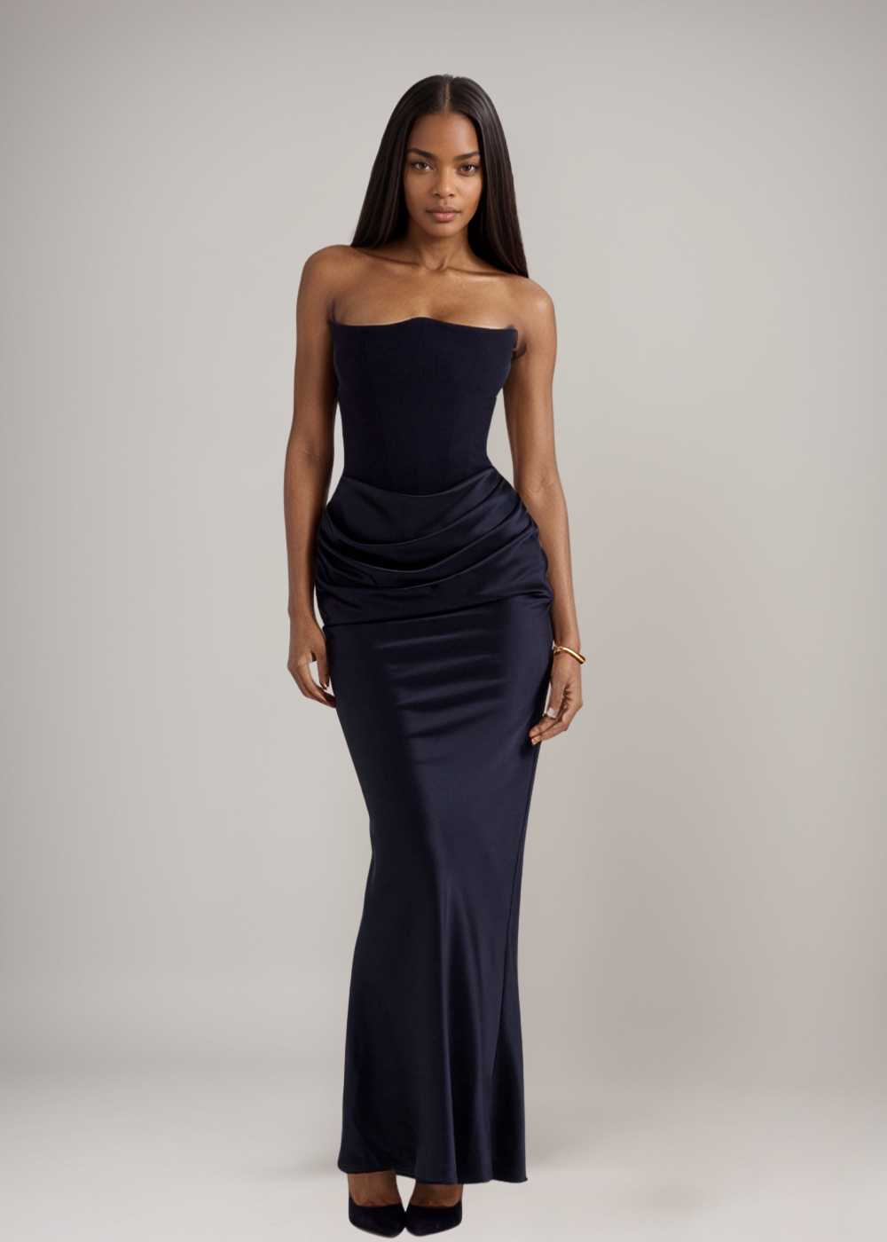 Madison™ | Satin Dress with Hourglass Silhouette