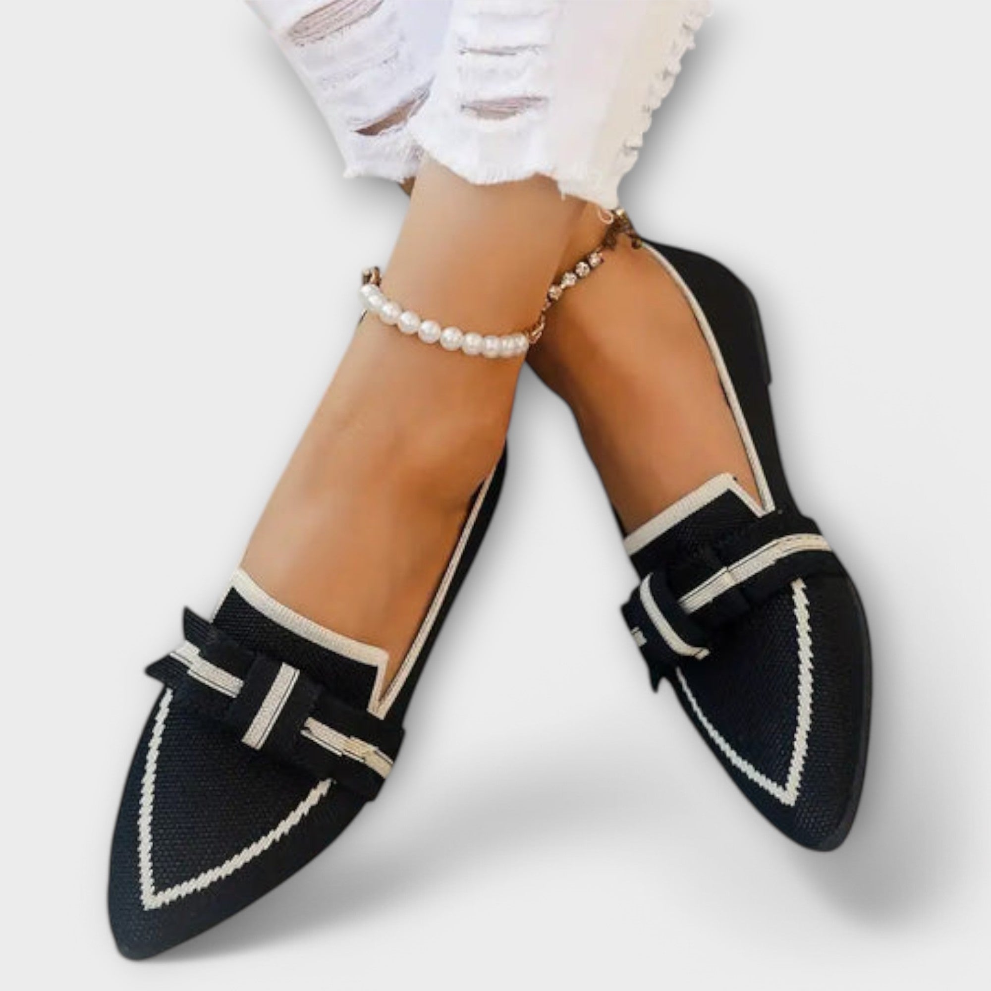 Jillian | Flat women's shoes with knotted design