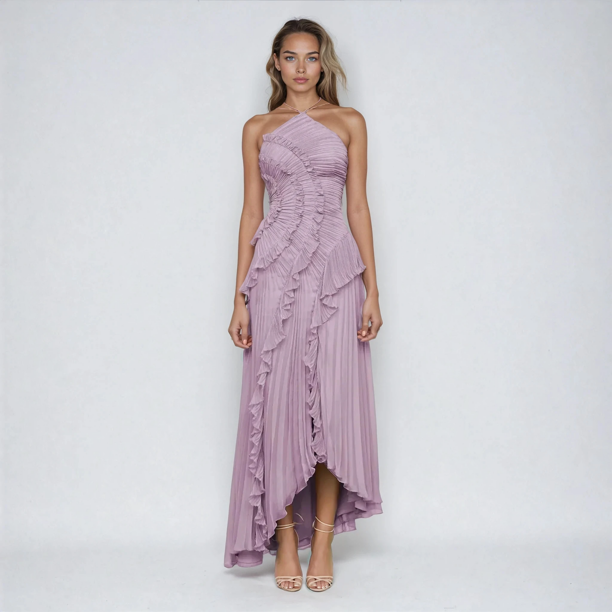 Corinne™ | Pleated Asymmetric Dress