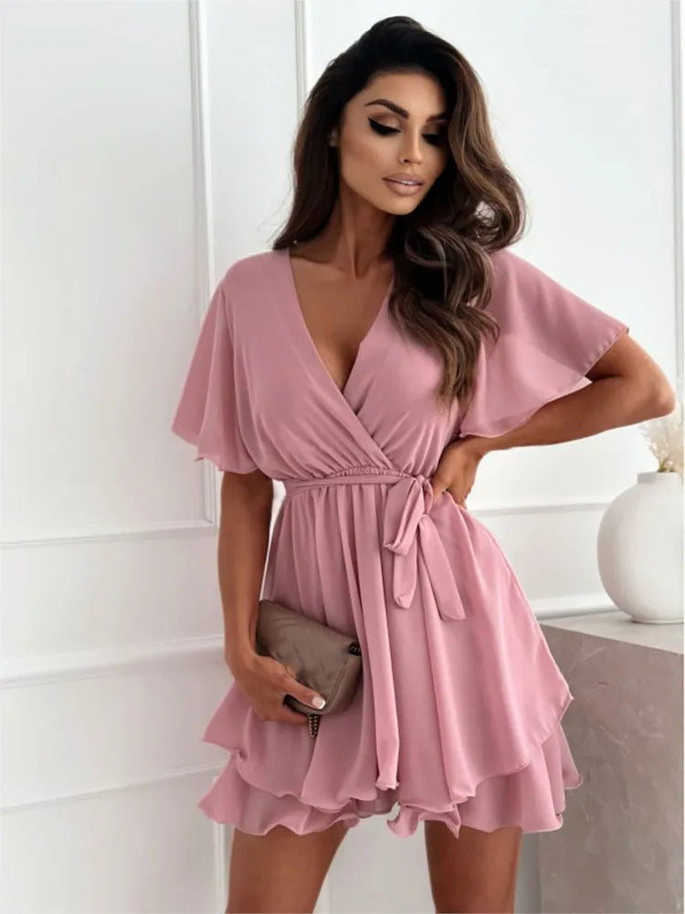 Rhea™ | Wrap Dress with Ruffles