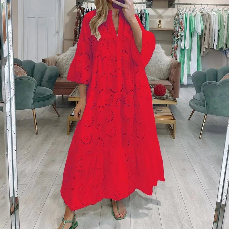 Léa – Embroidered lace dress