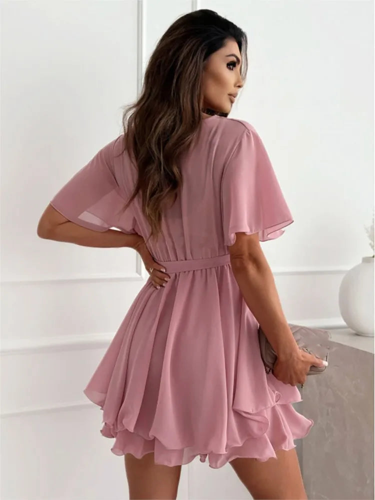 Rhea™ | Wrap Dress with Ruffles