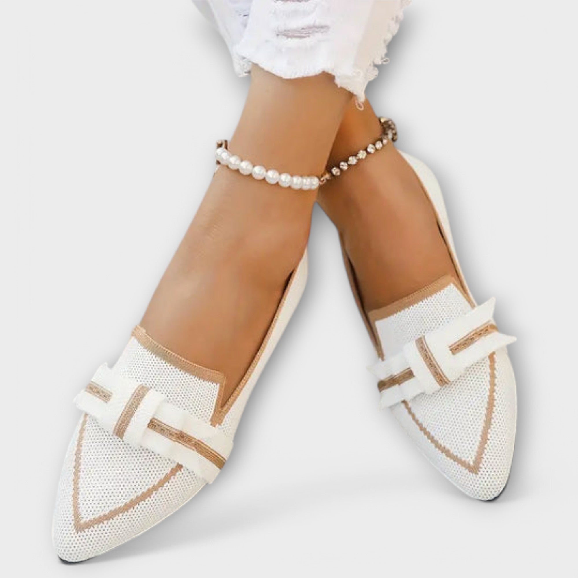 Jillian | Flat women's shoes with knotted design