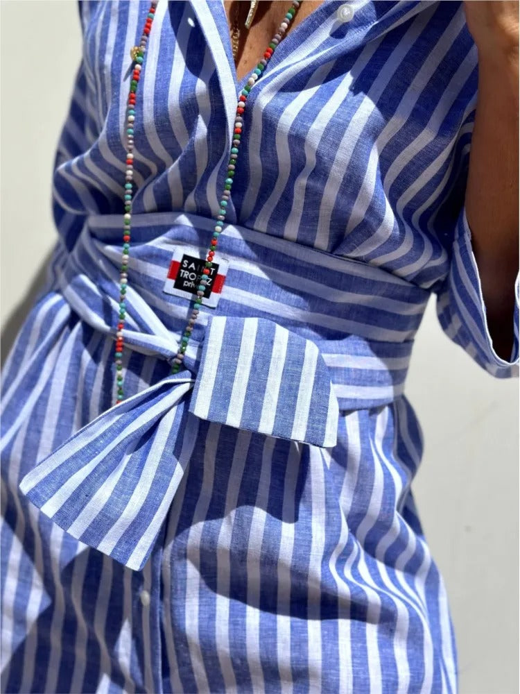 Della™ | Striped Shirt Dress