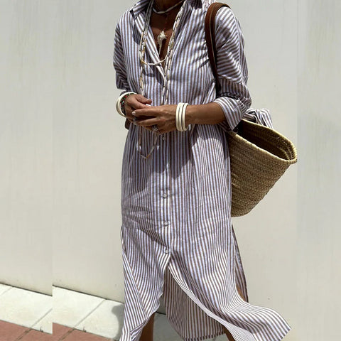 Lova | Classic Striped Shirt Dress