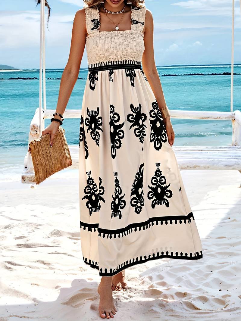 LIVY - Flowing Desert Breeze Maxi Dress for Effortless Elegance.