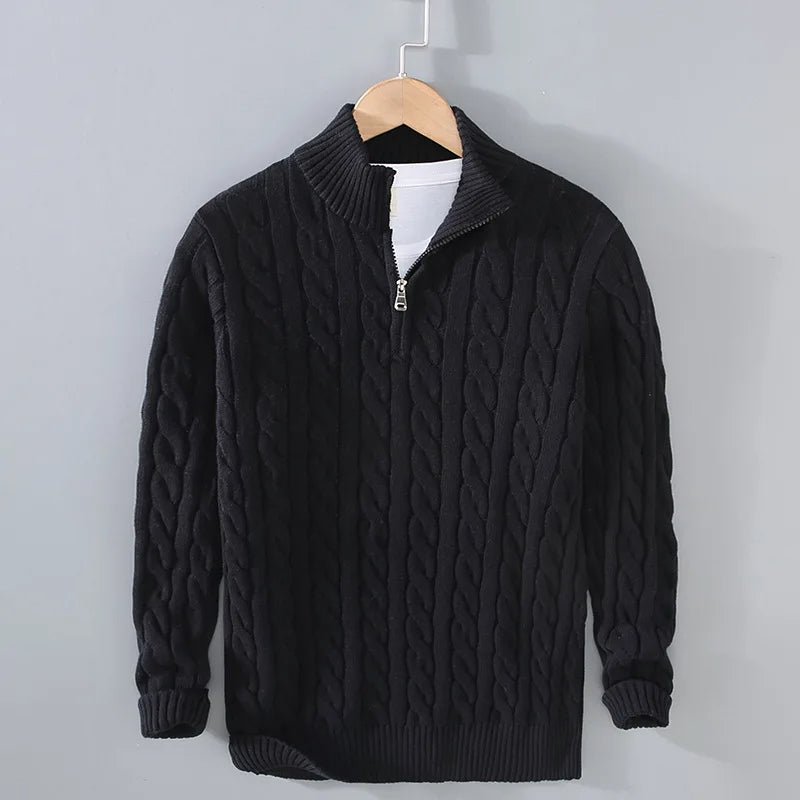 Williams | Cable-knit zip-up sweater