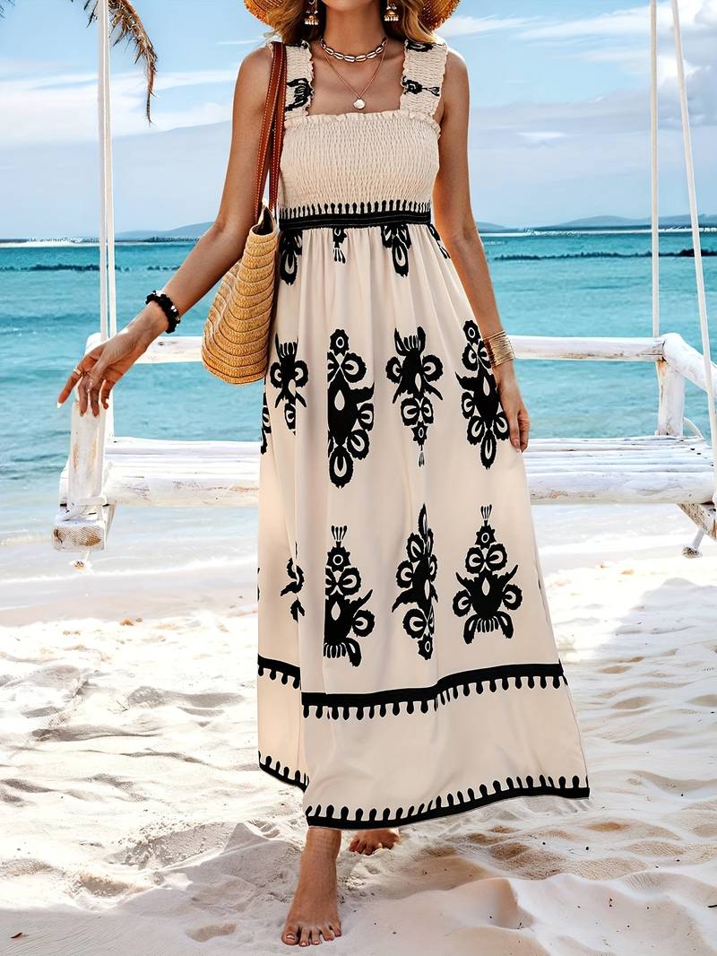 LIVY - Flowing Desert Breeze Maxi Dress for Effortless Elegance.