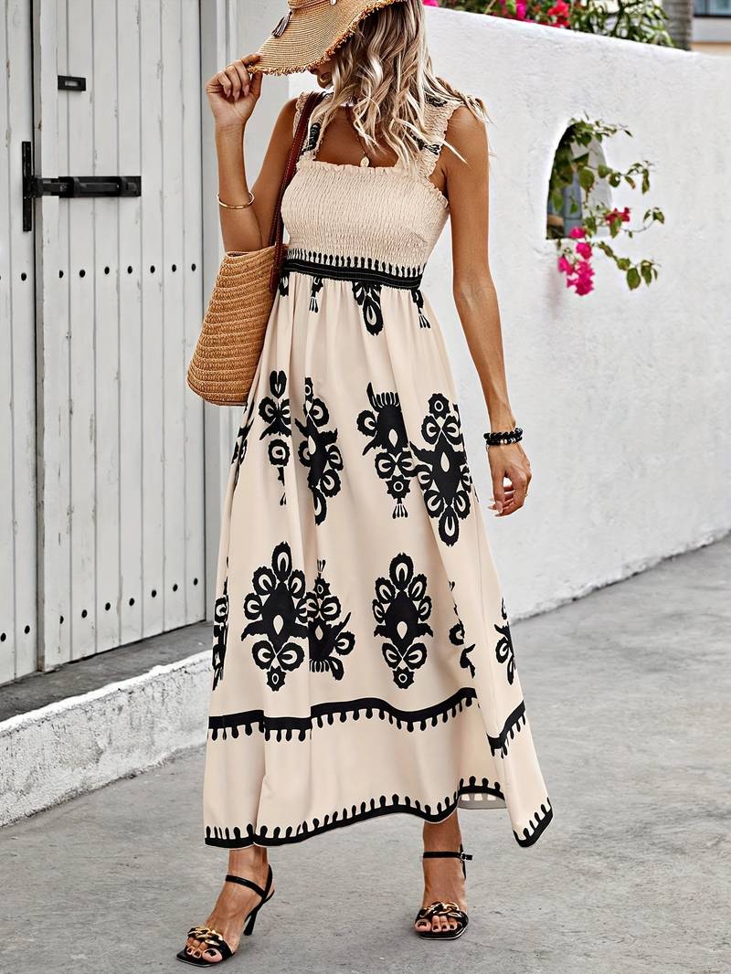 LIVY - Flowing Desert Breeze Maxi Dress for Effortless Elegance.
