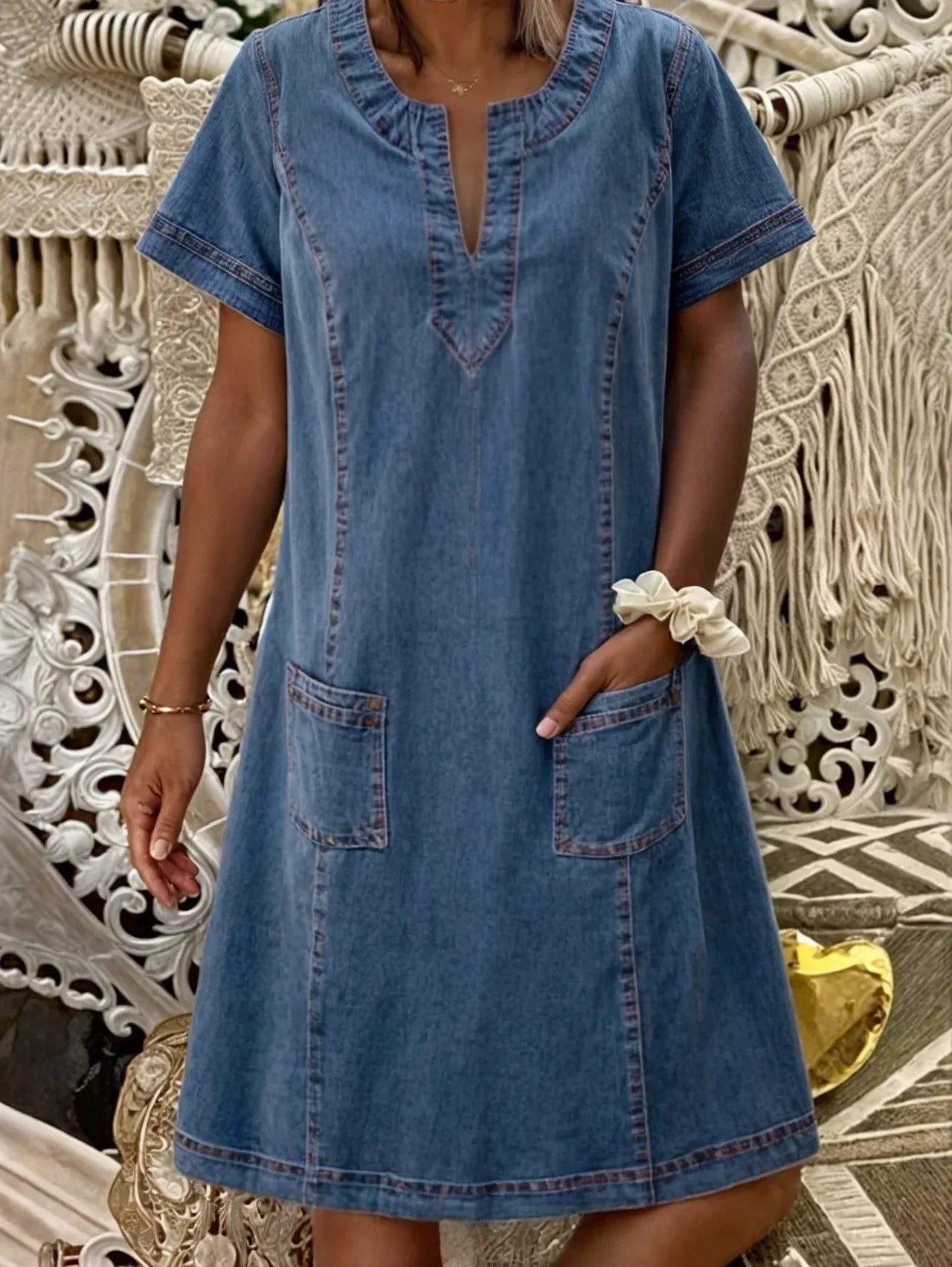Raquel™ | Jeans Tunic Dress with Pockets